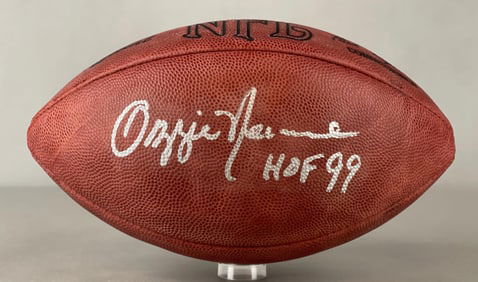 Ozzie Newsome Signed Official NFL Wilson Football with inscription