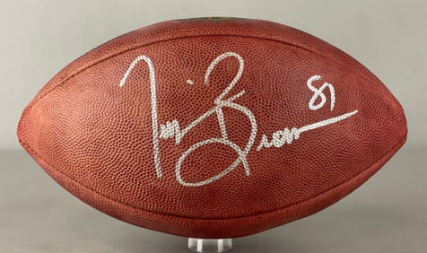 Tim Brown Signed Official NFL The Duke Wilson Football