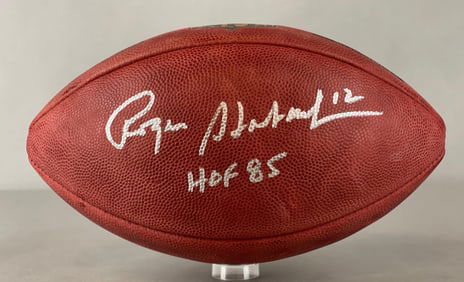 Roger Staubach Signed Official NFL The Duke Wilson Football with Inscription and JSA COA