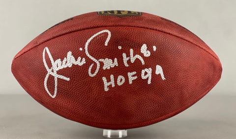 Jackie Smith Signed Official NFL The Duke Wilson Football with Inscription