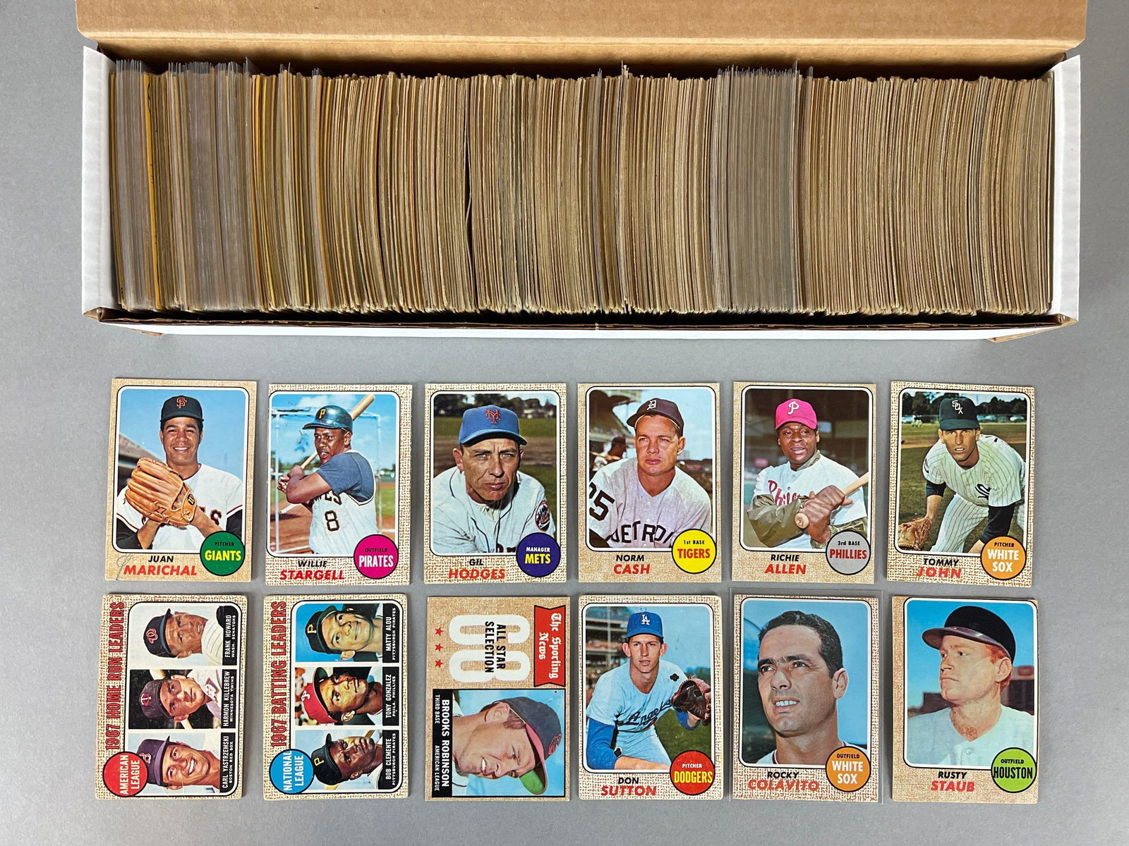 700+ 1968 Topps Baseball Cards with HOFs, Stars, and Rookies (1 of 3)