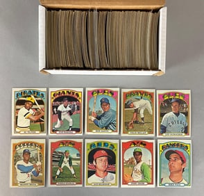 300+ 1972 Topps Baseball Semi High Number Cards with HOFs, Stars, and Rookies