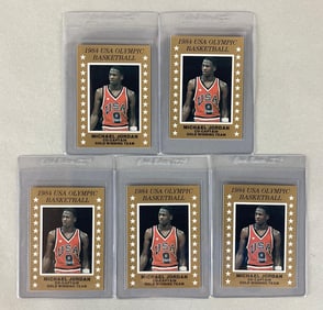 5 - 1984 USA Olympic Basketball Michael Jordan Cards
