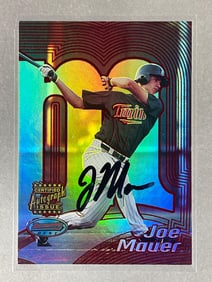 2002 Bowmans Best Red Refractor Auto Joe Mauer Rookie