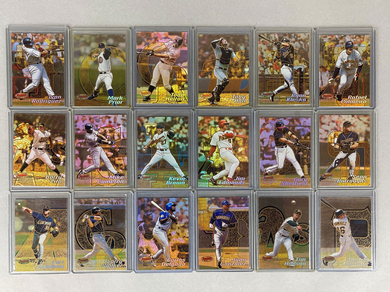18 - 2002 Bowmans Best Gold Insert Cards /50 with HOFs (1 of 2)