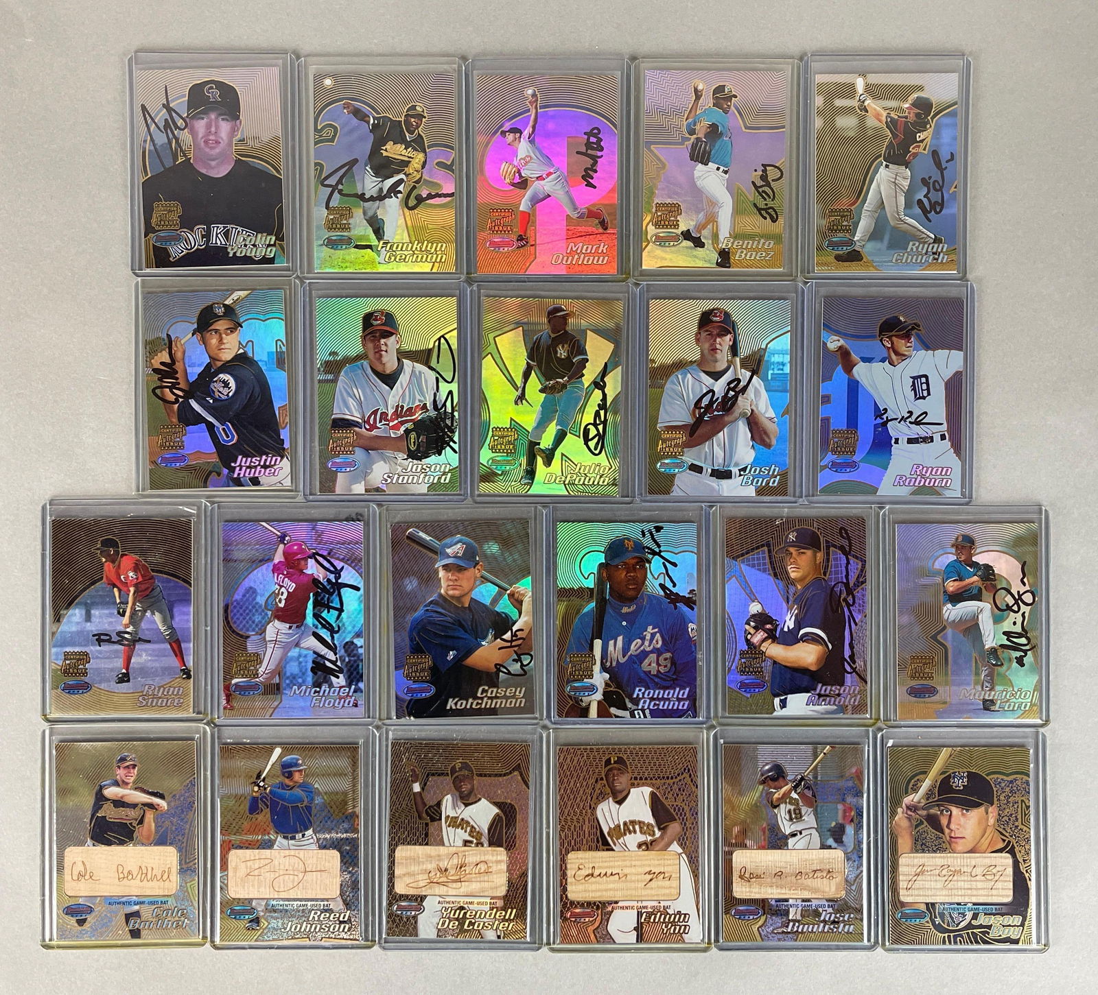 22 - 2002 Bowmans Best Gold Insert Rookie Autos and Bat Cards (1 of 2)