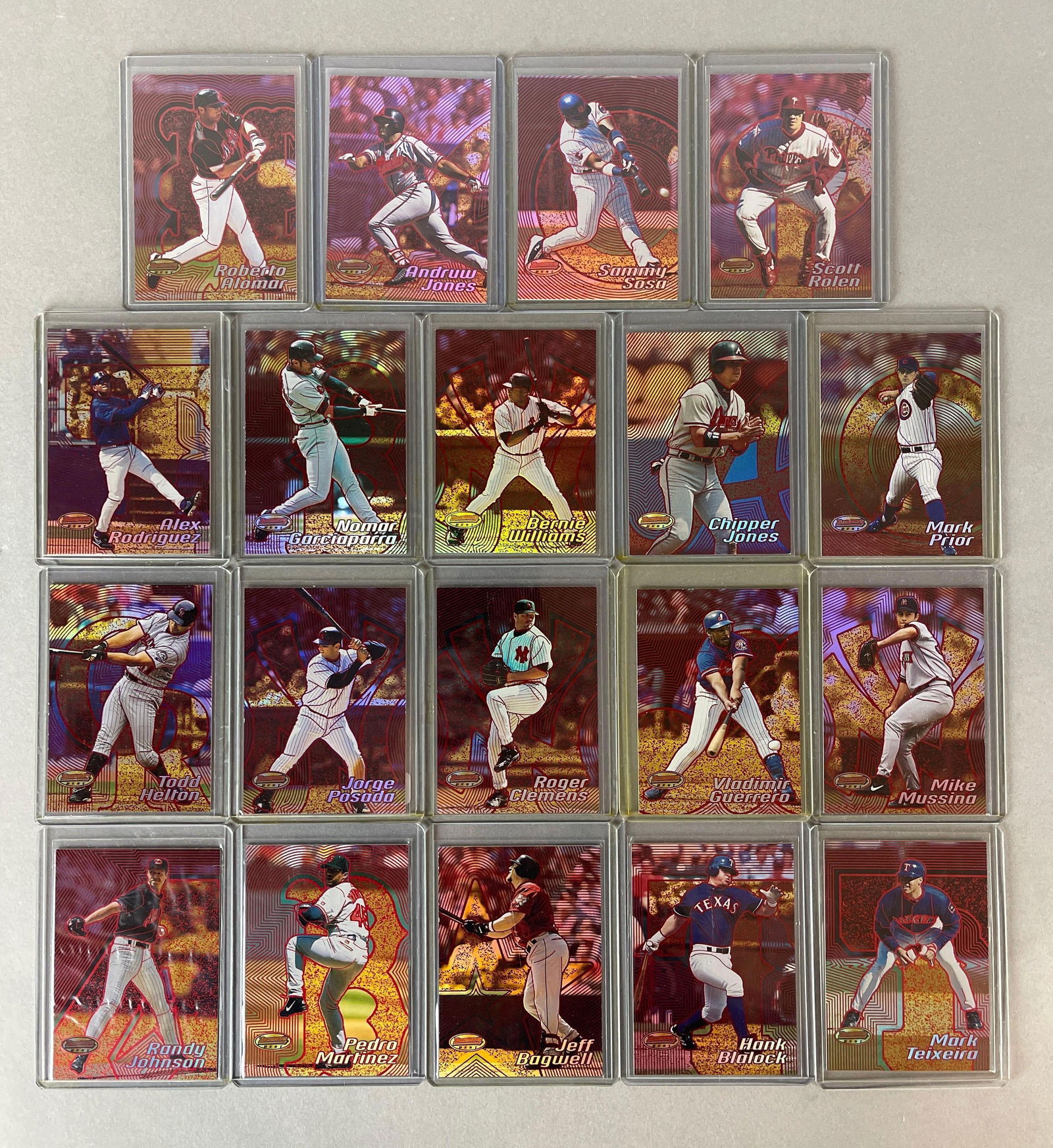 19 - 2002 Bowman Best Baseball HOFs and Stars Red Refractor Inserts /200 (1 of 2)