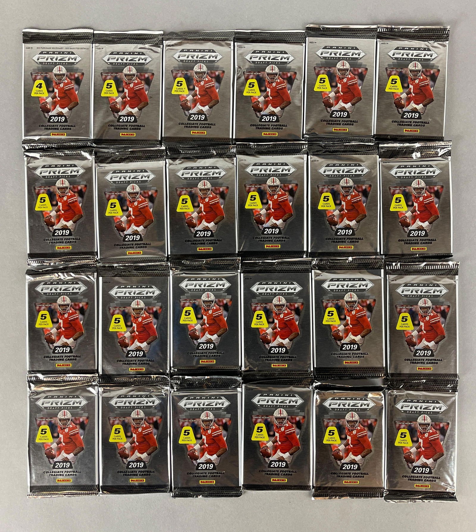 24 - 2019 Prizm Collegiate Football Draft Pick Value Packs (1 of 2)