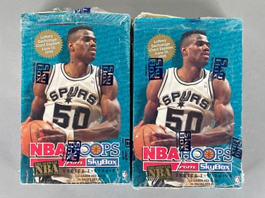 2 - 1994 - 95 NBA Hoops Basketball Series 1 Factory Sealed Wax Boxes