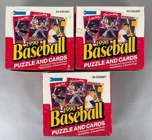 3 - 1990 Donruss Jumbo Cello Boxes