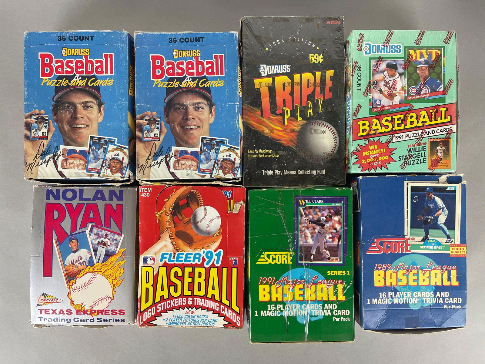 8 - 1988 - 93 Donruss, Fleer, Pacific and Score Baseball Unopened Boxes (1 of 3)