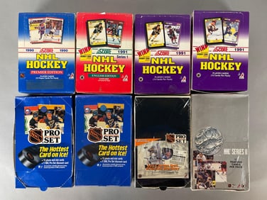 8 - 1990 and 91 Score and ProSet Hockey Unopened Boxes
