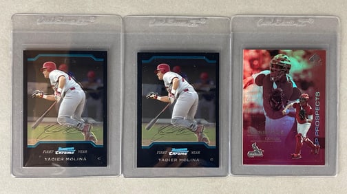 2 - Bowman Chrome and a SP Prospect Yadier Molina Rookies