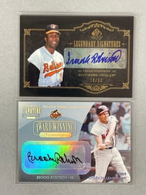 Frank and Brooks Robinson Signed Cards