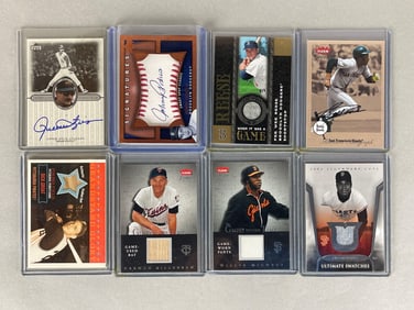 8 - Baseball HOFs and Stars Auto, Jersey, and Bat Cards