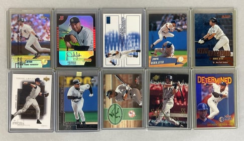 10 - 1999 - 05 Derek Jeter Cards with Refractors and Inserts