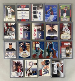 19 - 2000 - 14 USA Olympic Baseball Cards with Autos, Jerseys, and Serial Numbered