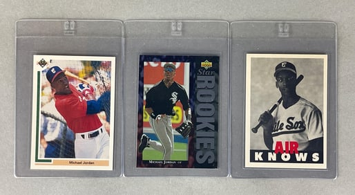 3 - Michael Jordan Baseball Cards with 1991 Upper Deck SP1