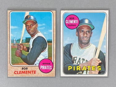 1968 and 69 Topps Bob Clemente #150 and #50