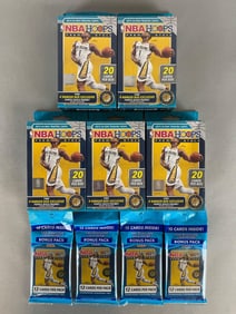 5 - 2019 Hoops Premium Stock Basketball Hanger Boxes + 4 - Value Packs