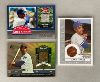 3 - 2003 - 06 Ernie Banks Jersey, Coin, Insert Cards