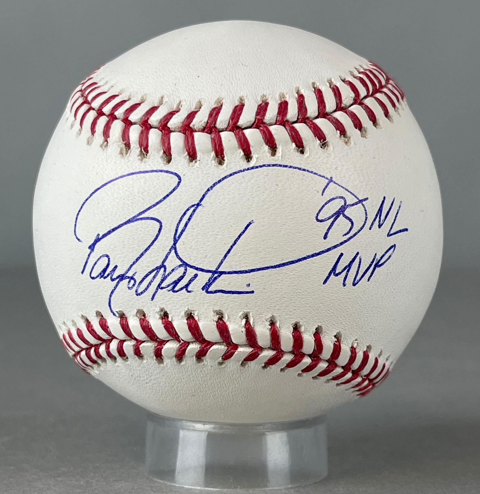 Barry Larkin Signed Official MLB Rawlings Baseball with Inscription (1 of 3)