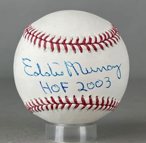 Eddie Murray Signed Official MLB Rawlings Baseball with Inscription and JSA COA