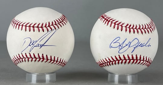 Dwight Gooden and Bob Ojeda Signed MLB Rawlings Baseballs