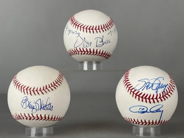 3 - 1970s Baseball Stars Signed Baseballs