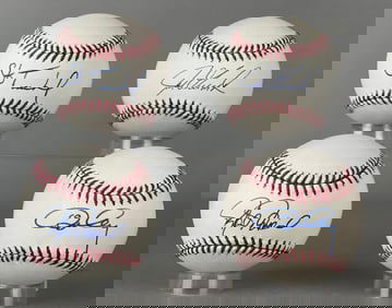 Rafeal Palmeiro, Ron Cey, Joe Girardi, and Steve Trachsel Signed Baseballs
