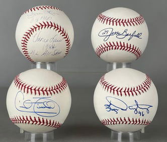 4 - 1980s Baseball Stars Signed Baseballs