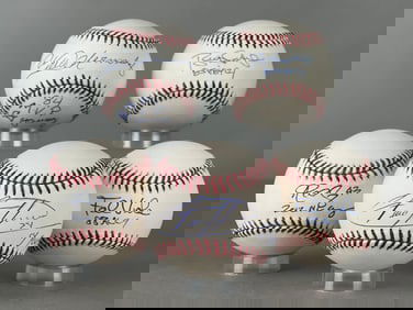 5 - Cy Young Award Winners Signed Baseballs