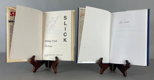 Whitey Ford and Lou Boudreau Signed 1st Edition Books