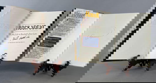 Tim Raines and Andre Dawson Signed 1st Edition Books