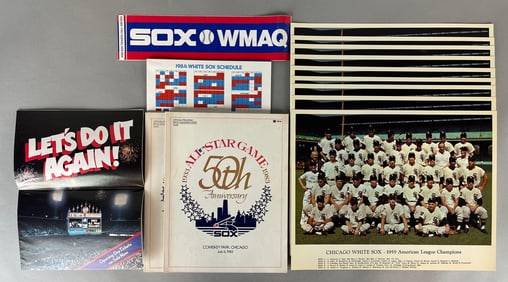 9 - 1959 Chicago White Sox Team Photos + 2 - 1983 All Star Game Programs