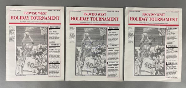3 - 1994 Kevin Garnett and Ronnie Fields Signed Proviso West High School Tournament Programs
