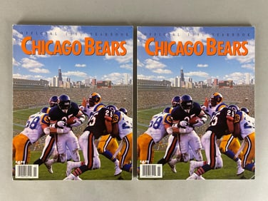 2 - 1991 Chicago Bears Multi Signed Yearbooks - 31 Autographs
