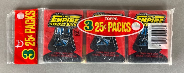 Rare 1980 Topps Empire Strikes Back Series 1, 3 - Wax Pack Rack Pack