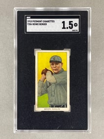 1910 T206 Piedmont Heinie Berger SGC 1.5