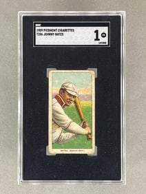 1909 T206 Sweet Caporal Johnny Bates SGC 1 Mislabeled