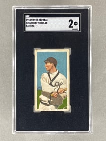 1910 T206 Sweet Caporal Mickey Doolan Batting SGC 2