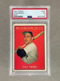 1961 Topps Yogi Berra MVP #472 PSA 3