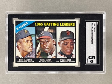 1966 Topps NL Batting Leaders #215 SGC 5