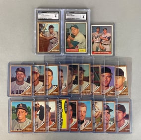 21 - 1961 and 62 Topps Baseball with Graded HOFs