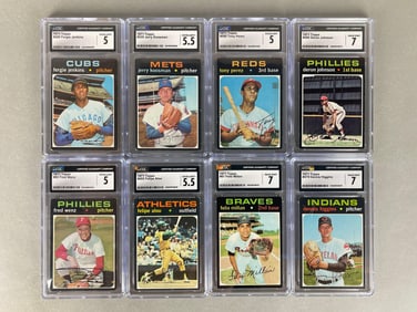 8 - 1971 Topps Graded Baseball Cards