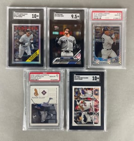 3 - Aaron Judge and 2 - Alex Rodriguez Graded Cards