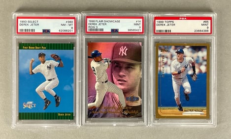 1993 - 1999 Derek Jeter Graded Cards 8 and 9s