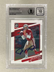 2021 Donruss Optics Joe Mantana #194 BGS Authentic Autograph 10