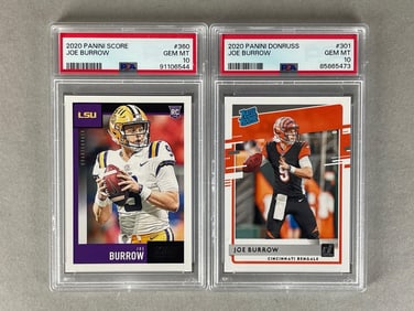2 - 2020 Joe Burrow Graded PSA 10 Cards