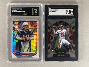 2020 and 2023 Tom Brady Graded 9.5 and 10